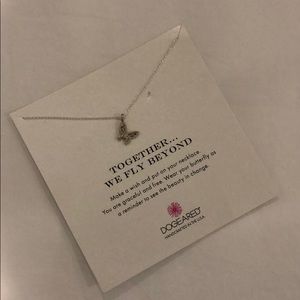 NWT DOGEARED Butterfly sterling silver necklace
